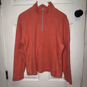 Tommy‎ Bahama Women’s Aruba 1/2 Zip Pullover Coral Pink Size L